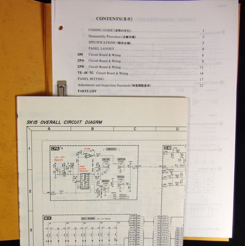 YAMAHA SK 15 Symphonic Ensemble SERVICE MANUAL  